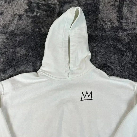 Jean Michel Basquiat Art Hoodie Abstract Sweatshirt Men's L Pullover Fishing - Picture 4 of 13